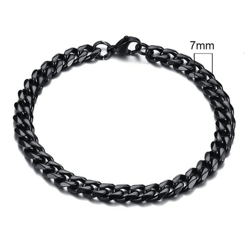 Stainless Steel Miami Chain Bracelet