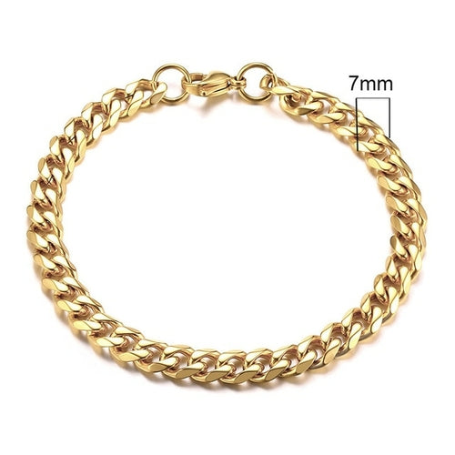 Stainless Steel Miami Chain Bracelet