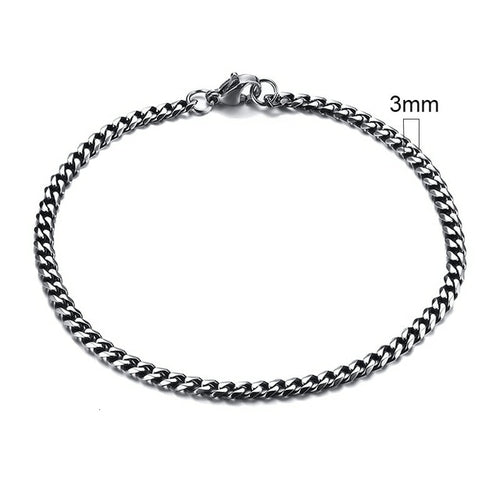 Stainless Steel Miami Chain Bracelet