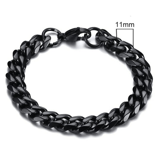 Stainless Steel Miami Chain Bracelet