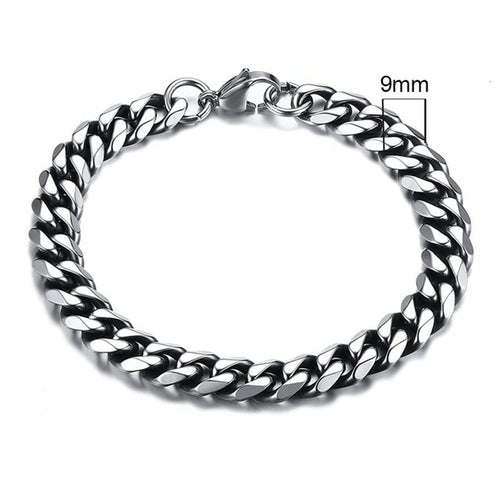 Stainless Steel Miami Chain Bracelet