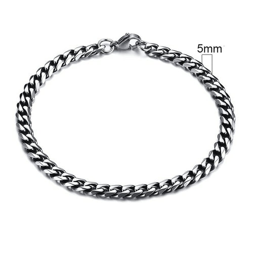 Stainless Steel Miami Chain Bracelet