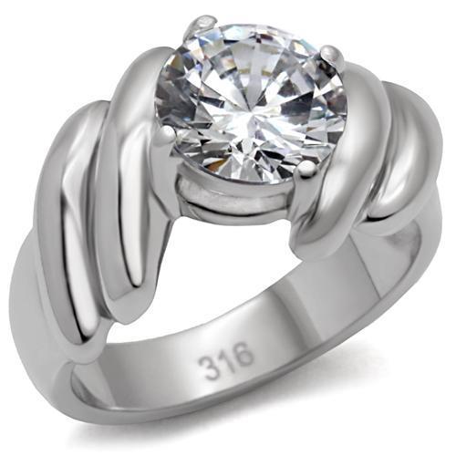 Stainless Steel High Polished Ring with AAA Grade